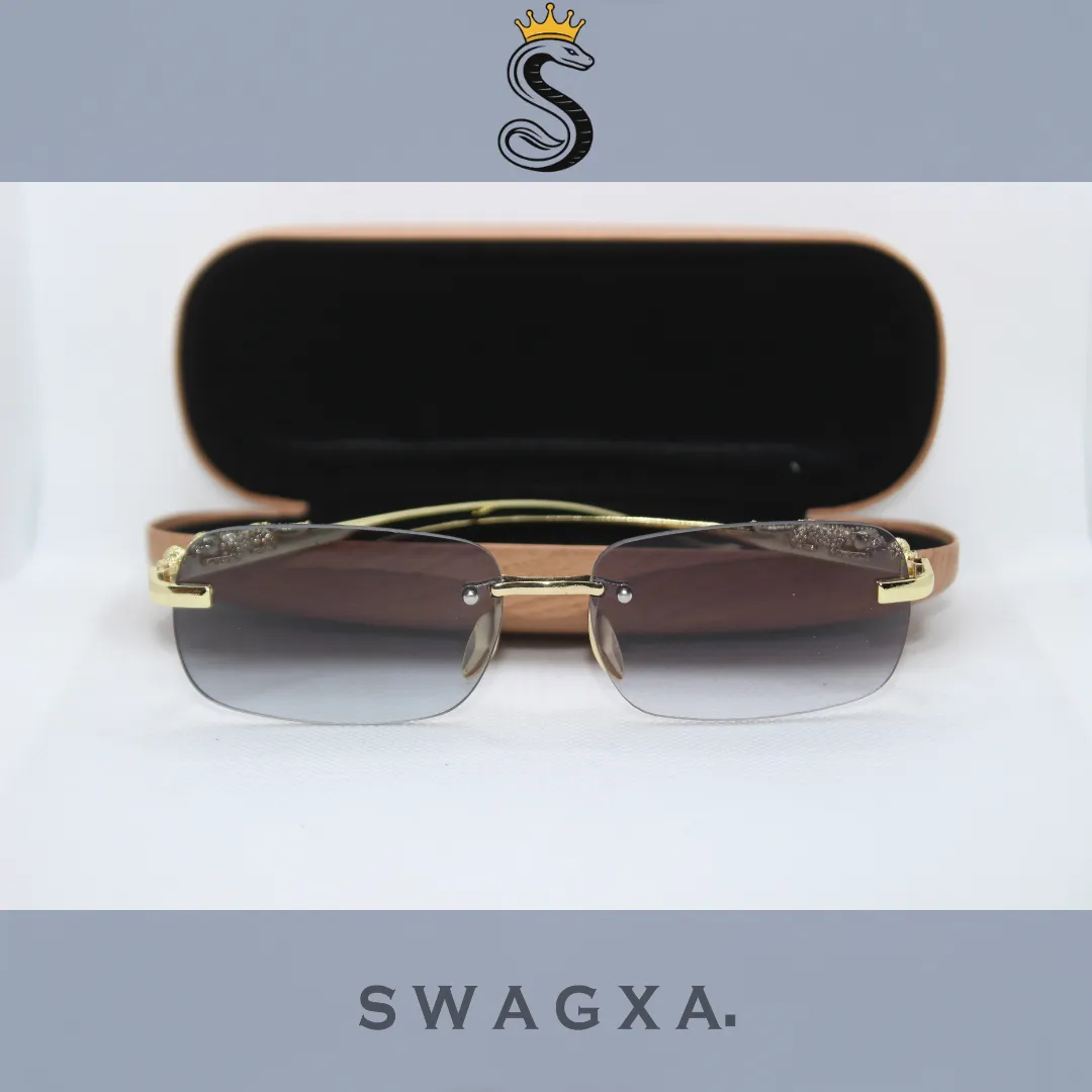 Karan Aujla Style Cat Eye Vintage (Gold Frame) Sunglasses - Image 3